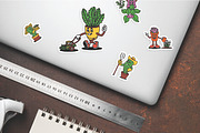 Retro Plant Mascot Illustration, an Object Illustration by Decoconio Design (Thumbnail 7 of 8)