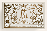 Monogram font & Illustration Bundle, a Font by The Old Type Foundry (Thumbnail 1 of 11)