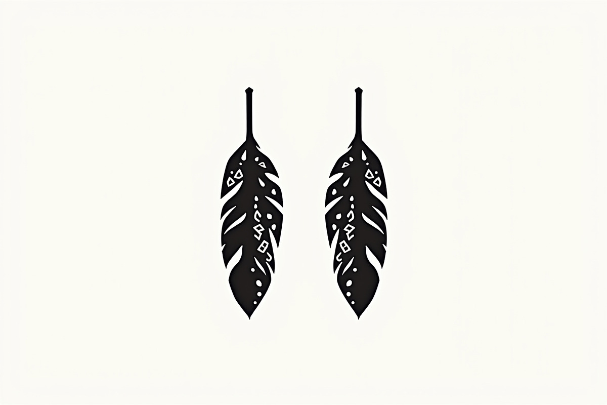 Leaf Earring Silhouette Bundle, an Object Graphic by abu67222 (Photo 6 of 11)