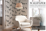 Living Room Wallpaper Mockups, a Product Mockup by mock-ups (Thumbnail 1 of 11)