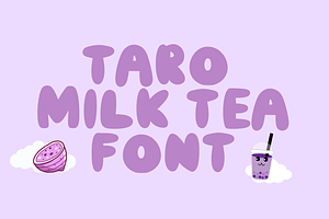 Taro Milk Tea Font