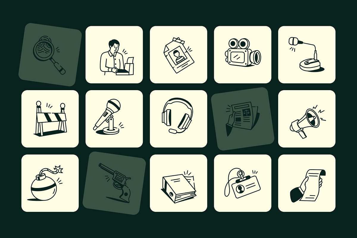 Animated Court Drawing Art Set, an Outline Icon by Vectors Market (Photo 3 of 4)