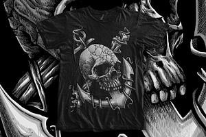 Anchor Skull T-shirt Design