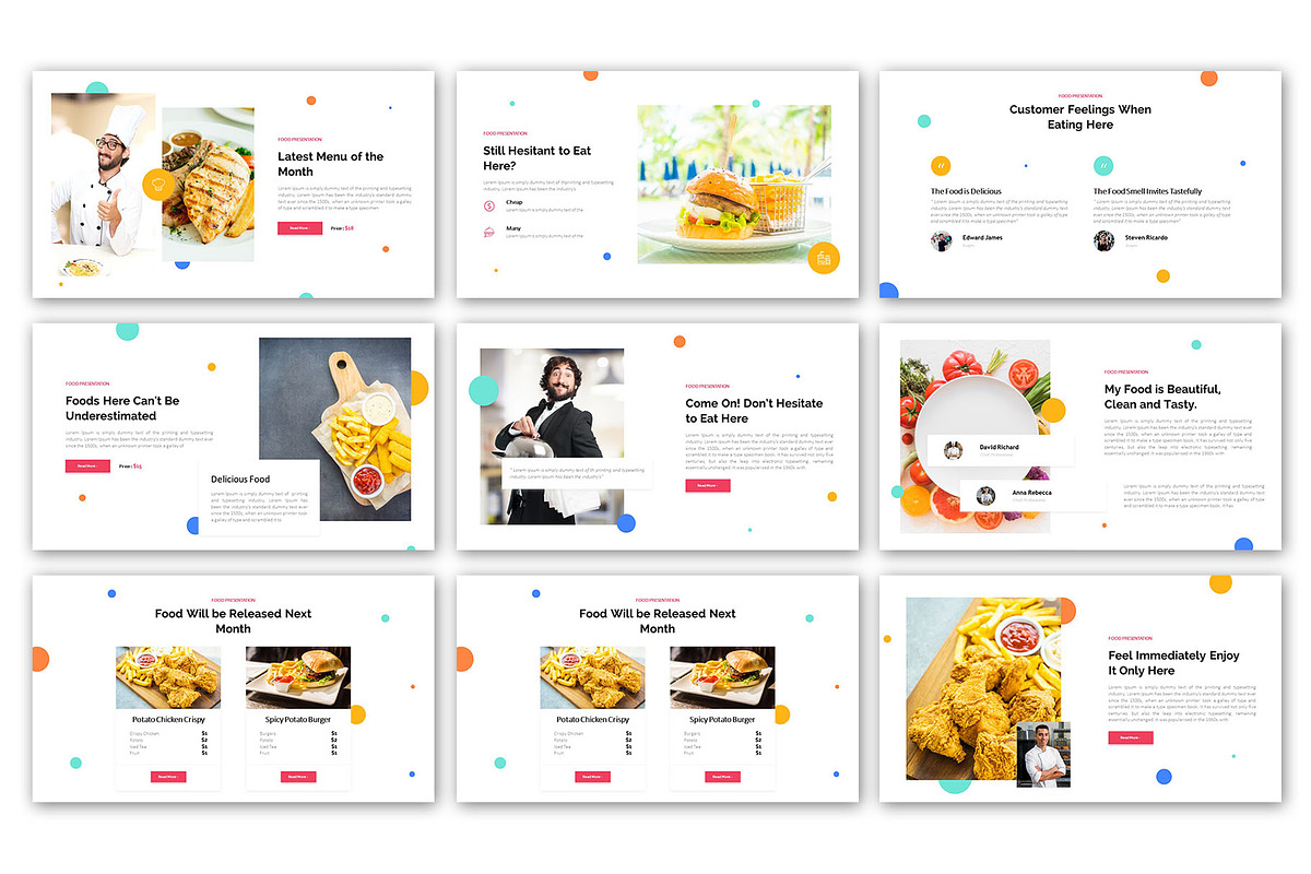 Food Restauran Presentation Template, a Presentation Template by ...