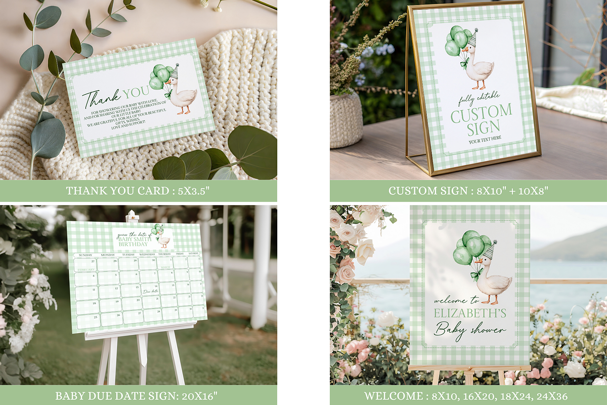 Silly Goose Baby Shower Bundle, an Invitation Template by Digital_Mind (Photo 3 of 9)
