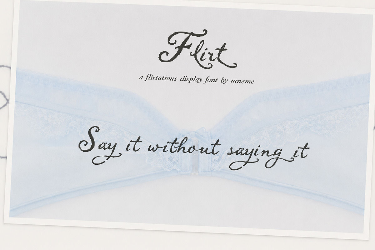 Flirt: Coquette Script Font, a Script Font by Mneme (Photo 8 of 9)
