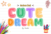 CUTE DREAM - Playful Stitched Font, a Sans Serif Font by KiddoGlyphs Studio (Thumbnail 1 of 5)