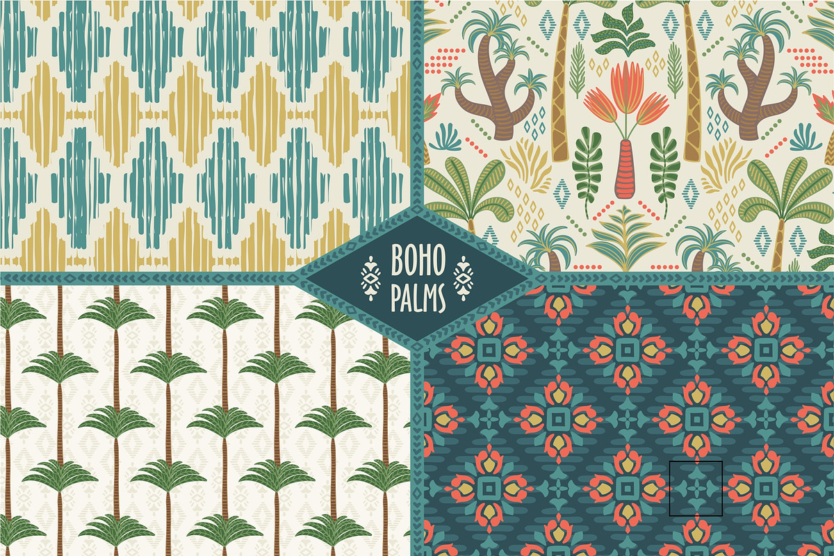 Boho Palms. Patterns & Elements, a Pattern Graphic by Nadia Grapes (Photo 6 of 8)