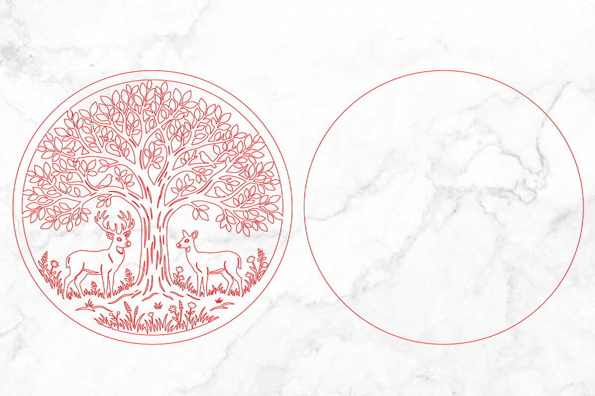 Tree Of Life Laser Cut SVG, an Object Graphic by Rose Art (Photo 3 of 3)