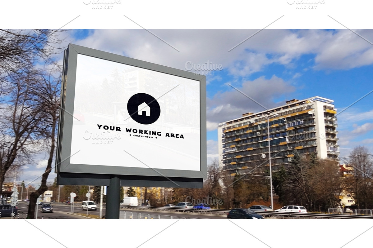 CloseUp Billboard Mockup, a Household Mockup by graphichouse