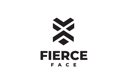 Abstract Geometric Fierce Face Logo
