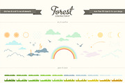 Forest Constructor Kit, a Decorative Illustration by Elena Paletskaya (Thumbnail 2 of 4)