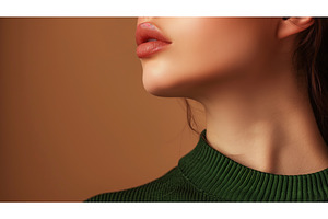 Close-up of a woman's lips and chin, a Beauty & Fashion Photo by Sergey Kotenev