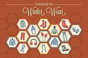 Things in Winter Wear - 15 Vectors, an Illustration by Little Pixel Shop (Thumbnail 1 of 4)