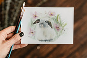 Watercolor Set Rabbits, an Animal Illustration by Budogoshch (Thumbnail 9 of 9)