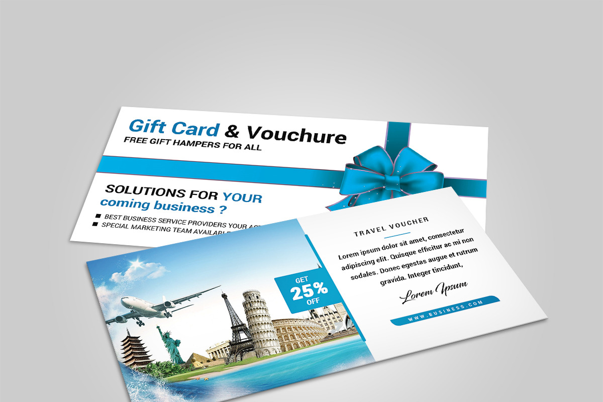 Travel Voucher, a Card Template by AfzaalGraphics (Photo 1 of 3)