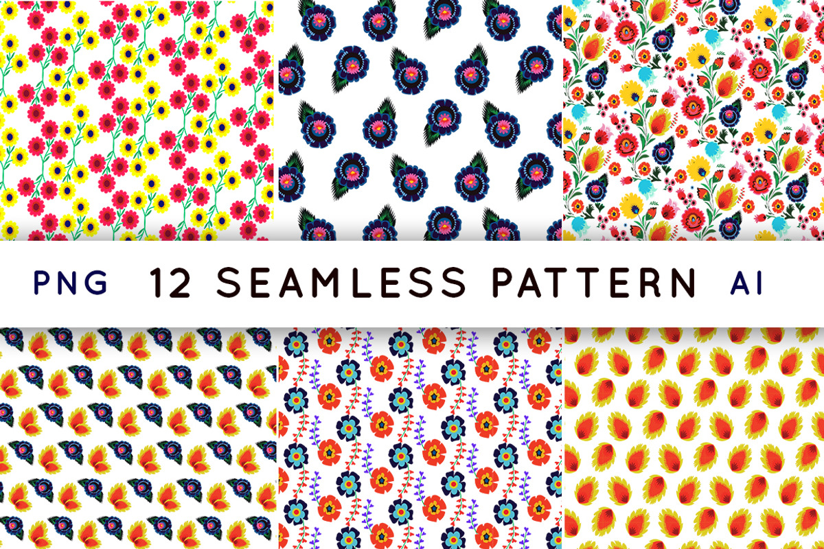 Polish Mexican Floral Pattern Pack, a Pattern Graphic by Design Unique (Photo 12 of 13)