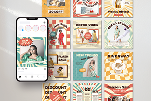 Retro Vibes Instagram Bundle Kit