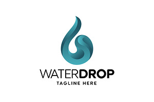Modern Water Drop Logo, a Branding & Logo Template by GenesisCreativeCo