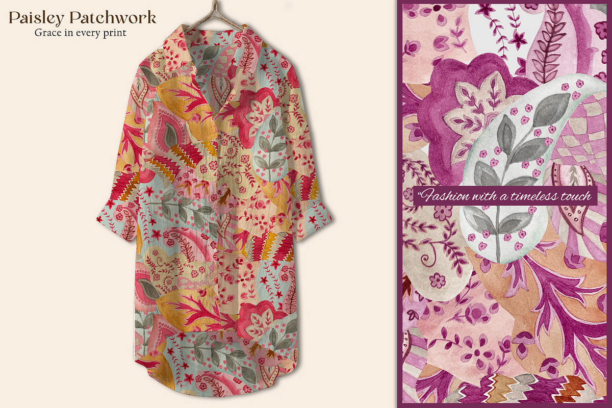 Paisley Patchwork Prints & Patterns, a Pattern Graphic by GND ART STUDIO (Photo 6 of 8)