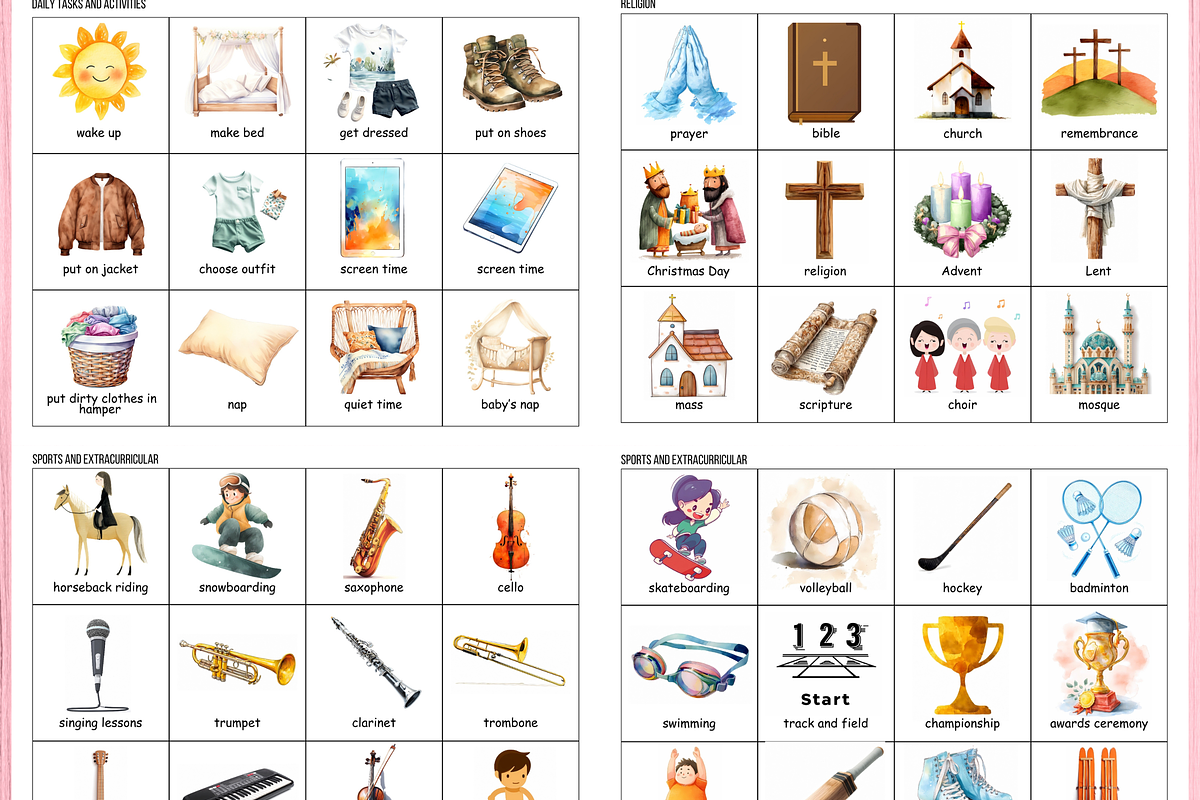 Editable Kids Daily Routine Cards, a Card Template by LA Design (Photo 3 of 10)