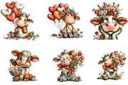 Whimsical Easter Highland Cow Clipar, an Illustration by CreationArt (Thumbnail 4 of 7)