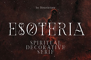 Esoteria Spiritual Decorative Serif, a Symbol Font by Struvictory.art (Thumbnail 1 of 9)