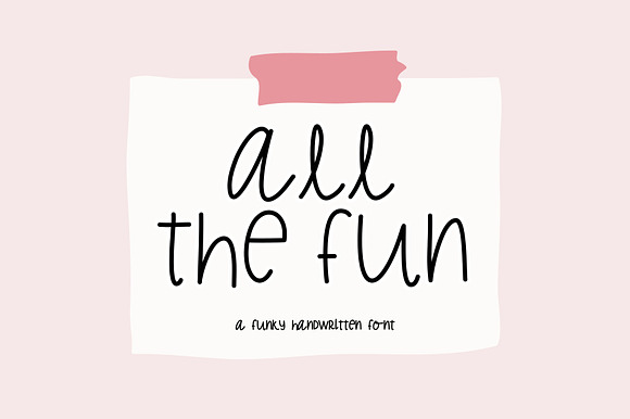 All the Fun | a Handwritten Font preview 6