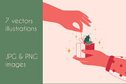 Christmas in Hands, a Seasonal Illustration by Mary Long (Thumbnail 3 of 9)