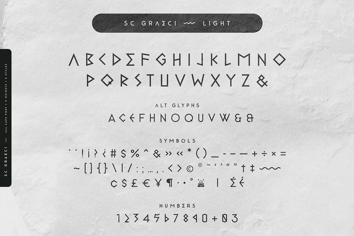 Graeci Display — Greek Inspired Font, a Sans Serif Font by Sinclair Creative Agency (Photo 8 of 15)