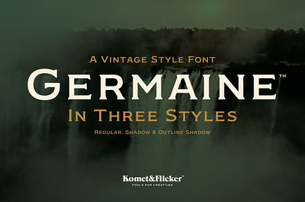 Germaine - A Vintage Style Font, a Serif Font by Komet & Flicker