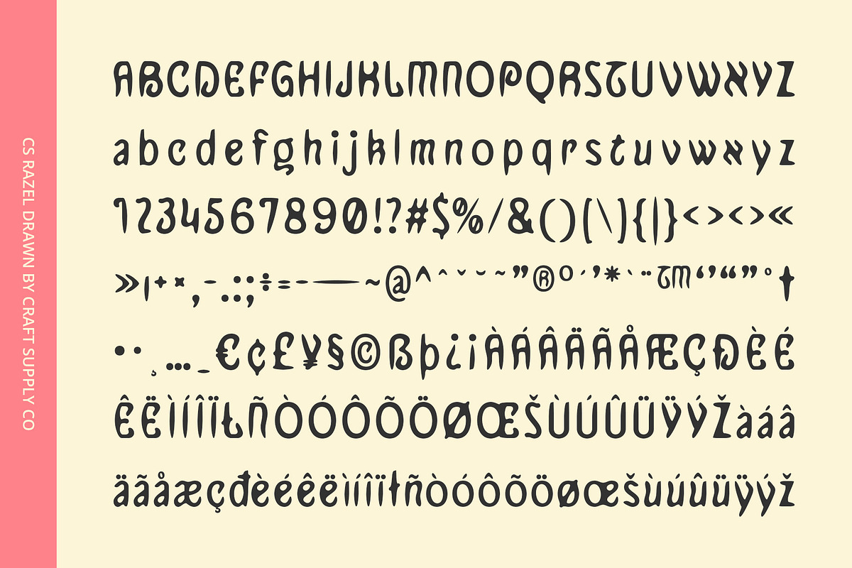 CS Razel Drawn, a Sans Serif Font by Craft Supply Co. (Photo 8 of 8)