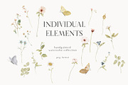 Watercolor Bunny & Wildflowers  set, a Decorative Illustration by Grace Noboa Illustrations (Thumbnail 5 of 11)