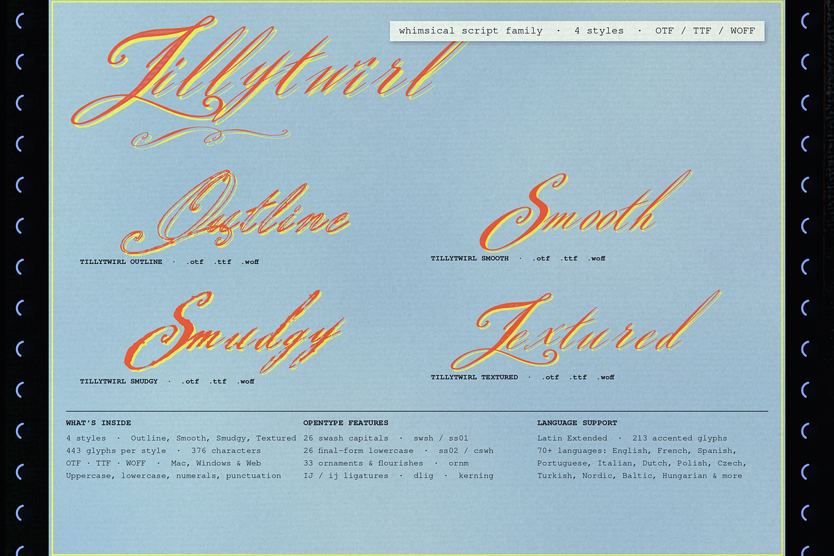 Tillytwirl - Whimsy Hand drawn Font, a Script Font by Lilithcollageart (Photo 2 of 20)