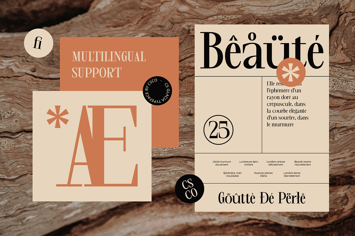 CS Galcia – Condensed Font, a Serif Font by Craft Supply Co. (Photo 6 of 8)