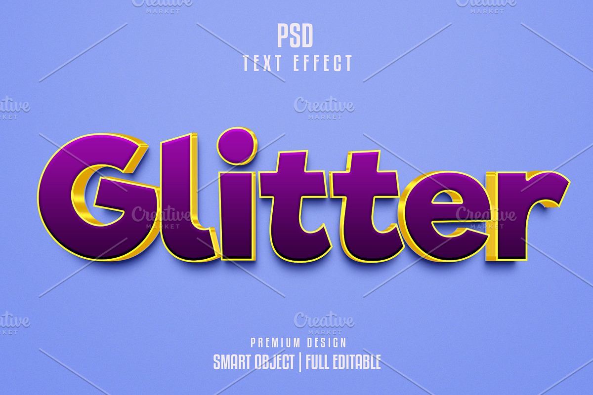Glitter 3D Text Effect, a Layer Style Add-On by himelgfx