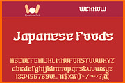Japanese Foods font, a Font by weknow (Thumbnail 1 of 5)