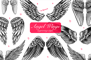 Angel wings drawing engraved, an Object Illustration by Arthur Balitskiy (Thumbnail 1 of 5)