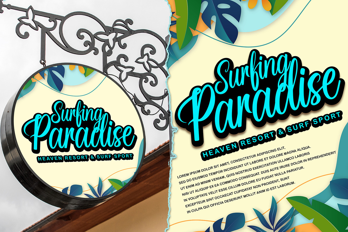Paradise | Handwriting Calligraphy, a Handwritten Font by Aveni Letter Type (Photo 6 of 14)