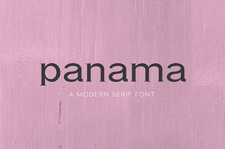 Panama - A Modern Serif Font