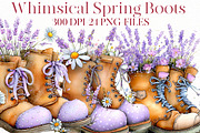 Whimsical Spring boots Clipart, an Illustration by Designworld (Thumbnail 1 of 8)