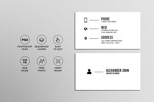 Stylish Minimal Business Card