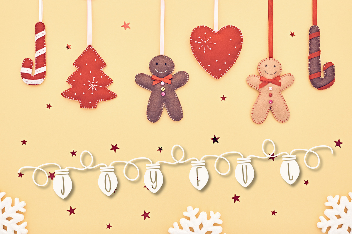 YULE - Christmas Lights Font preview 3