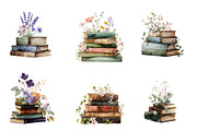 Watercolor Botanical Books Clipart, an Illustration by Designworld (Thumbnail 5 of 6)