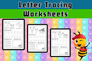 Alphabet Letter Tracing Worksheets, a Templates & Theme by Premium Digital Templates (Thumbnail 2 of 3)