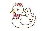 Cute Mama Duck SVG, an Object Graphic by Creative Art (Thumbnail 1 of 6)