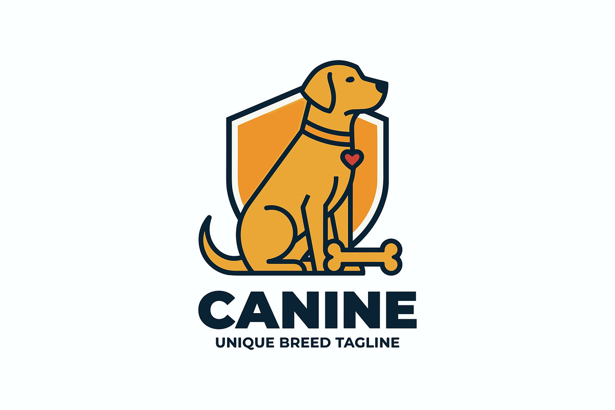 Canine Mascot Cartoon Logo, an Animal Illustration by Cekal_std (Photo 3 of 3)