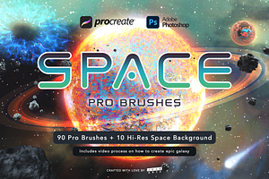 Space Pro Galaxy Brushes