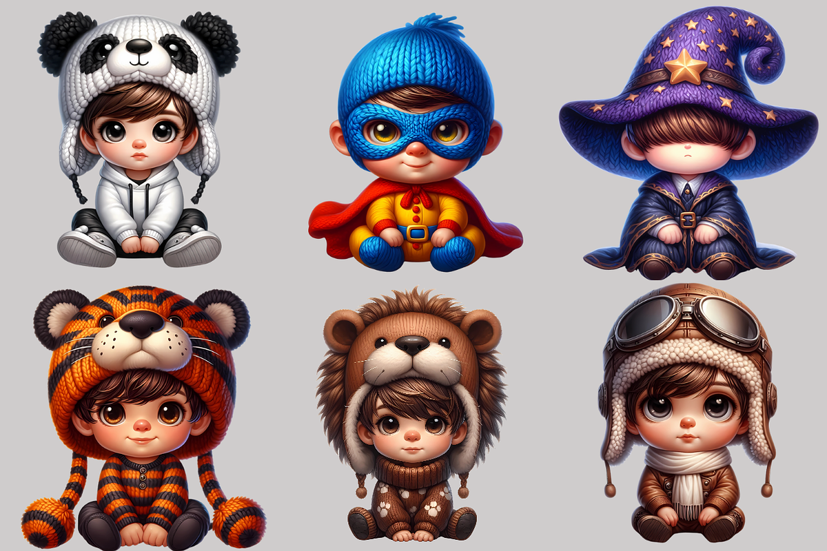 Baby boy clipart, little boy png, a Person Illustration by AnetArtStore (Photo 2 of 7)