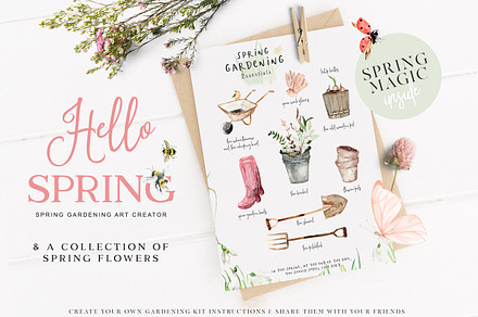 Hello Spring - Gardening Graphics